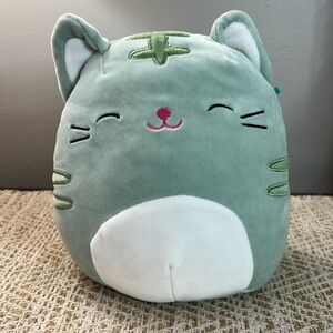 Tally the Grey Cat 8” Squishmallow (pale green/gray)